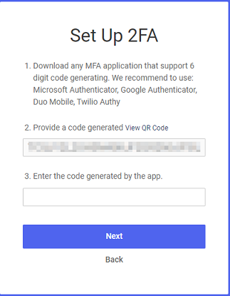 2FA - Setup