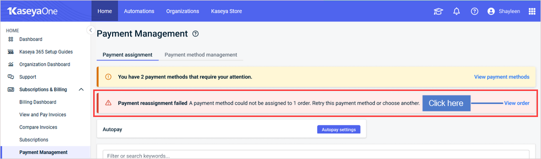 Payment Management