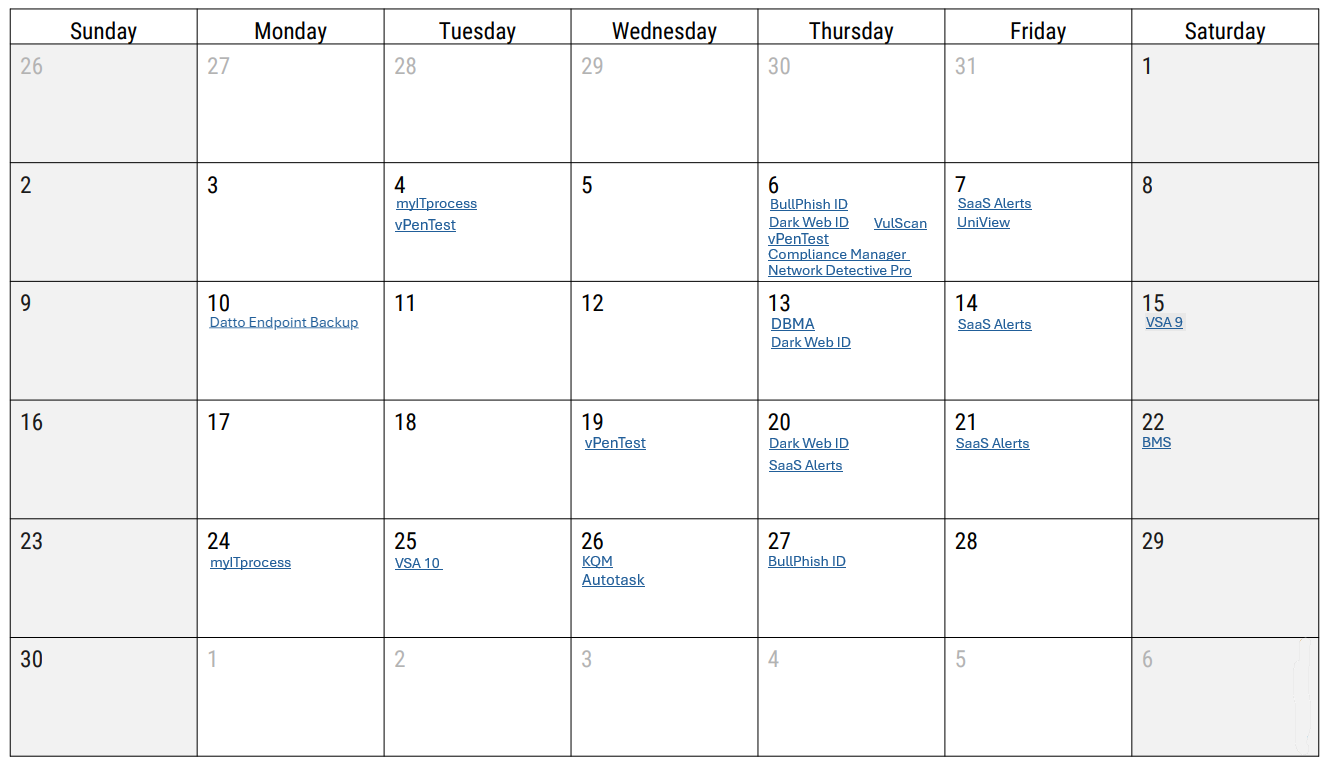November 2025 Unified Release Calendar